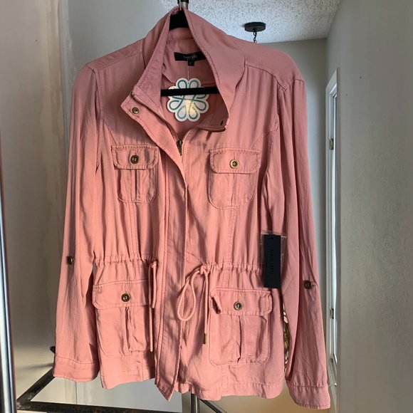 Black Label C'est Toi Jackets & Blazers - Black Label C'est Toi Pink Tencel Utility Jacket - Large